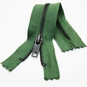 Coverall Zipper with brass teeth-green