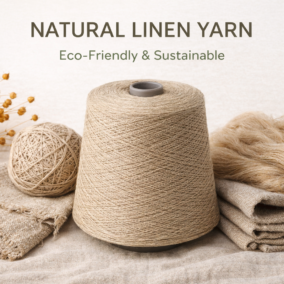 Natural Linen Yarn Texture